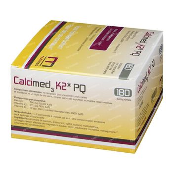 Calcimed3 K2 PQ 180 comprimés à croquer