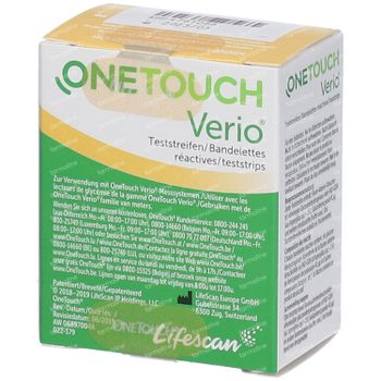 One Touch Verio Teststrips 50 stuks