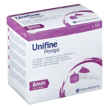 Unifine Aiguille Stérile 31G 6 Mm An3590 100 st