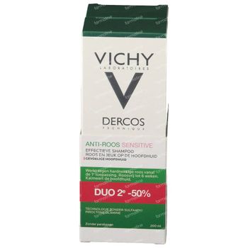 Vichy Dercos Shampoo Anti - Roos Sensitive Promo 2de -50% 2x200 ml