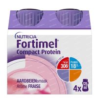Fortimel Compact Protein Aardbei 4x125 ml