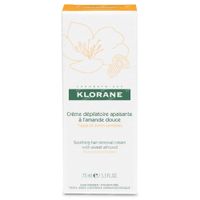 Klorane Crème Dépilatoire Apaisante à l'Amande Douce Visage et Zones Sensibles 75 ml crème