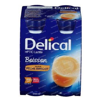 Delical Boisson Au Lait Hp-Hc Pêche-Abricot 800 ml