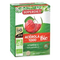Superdiet Acerola 1000 Bio 24 comprimés à croquer