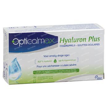 Opticalmax Hyaluron Plus Oogdruppels 20x0,5 ml ampoules