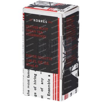 Korres KB Parfum Vetiver - Thé Vert - Cèdre 50 ml