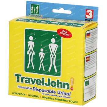 Travel John Disposable Urinaire 3x800 ml