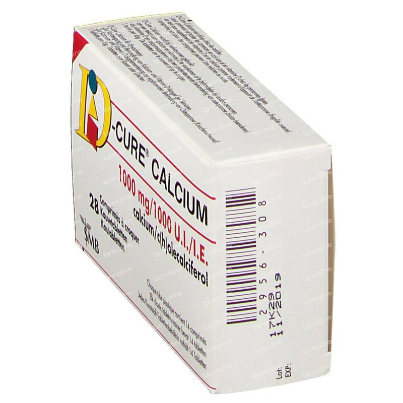 D Cure Calcium 28 comprimés à croquer commander ici en ligne FARMALINE.be