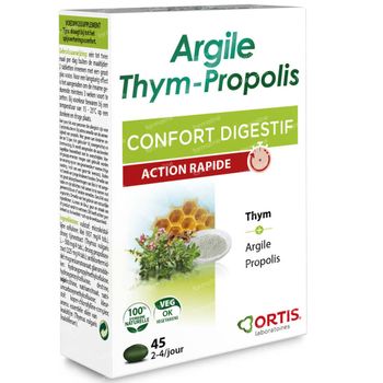 Ortis Argile, Thym & Propolis 45 comprimés