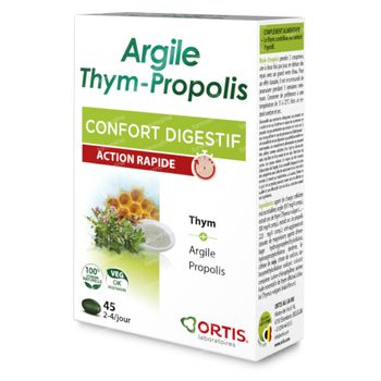 Ortis Argile, Thym & Propolis 45 comprimés