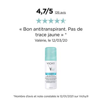 Vichy Deodorant Anti-Transpiratie Anti-Witte en Gele Vlekken 48h 125 ml spray