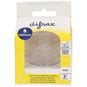Difrax Tétine Natural Col Large - Taille Medium 2 st