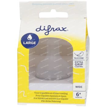 Difrax Tétine Natural Col Large - Taille Large 2 st