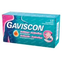 Gaviscon Anti-Acide/ Anti-Reflux 48 comprimés à croquer