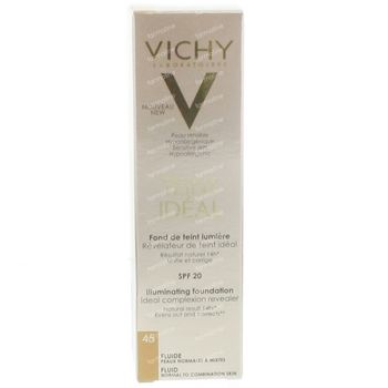 Vichy Teint Idéal Fond De Teint Lumiere Fluide 45 Dore 30 ml