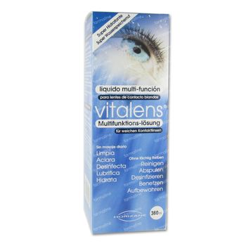 Vitalens - Produit Lentille - Solution Multifonction pour Lentilles de Contact Souples 360 ml