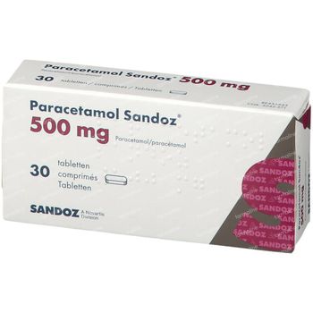 Paracetamol Sandoz 500mg 30 tabletten