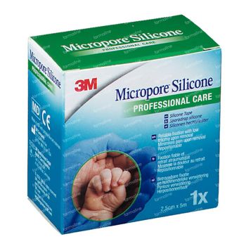 3M Micropore Silicone Sparadrap Chirurgical 2,5cm x 5m 2775-1FR 1 emplâtre