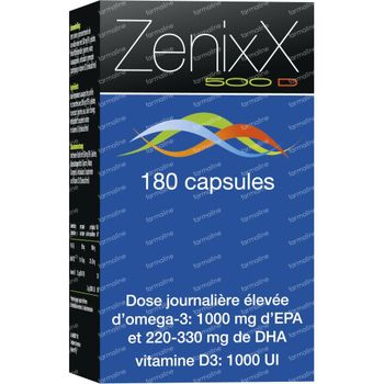ZenixX 500 D - Omega 3 Vitamine D3 180 capsules