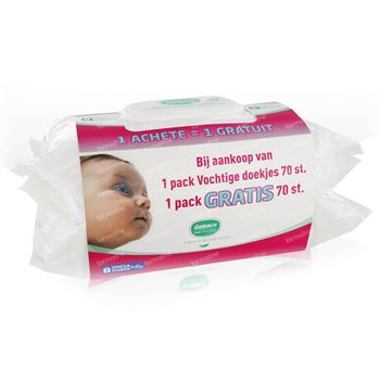 Galenco Baby Vochtige Doekjes + 1 Pack GRATIS 2x70 stuks