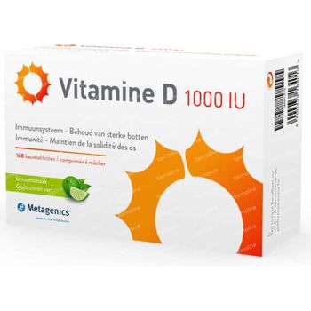 Vitamine D 1000IU 168 comprimés à croquer