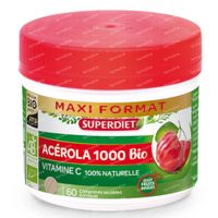 Superdiet Acerola 1000 Maxi Pot Bio 60  kauwtabletten