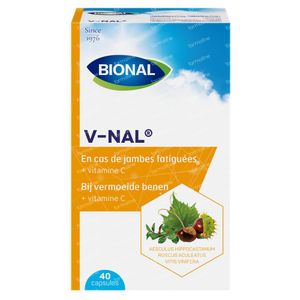 Bional V-nal – Bloedvaten – Bij Vermoeide Benen - Voedingssupplement met Vitamine C 40 capsules