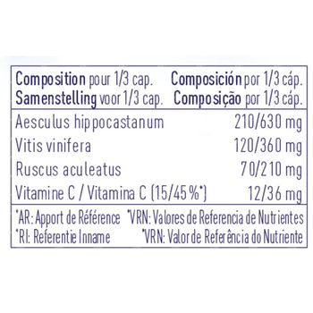 Bional V-nal – Vaisseaux Sanguins – En cas de Jambes Fatiguées – Complément Alimentaire à la Vitamine C 40 capsules