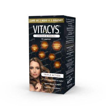 Vitacys Cheveux & Ongles + 1 Mois Gratuit 120+60 comprimés