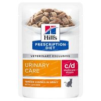Hill's Prescription Diet C/D Urinary Stress Chat au Poulet 12x85 g