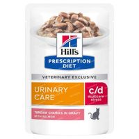 Hill's Prescription Diet C/D Urinary Stress Feline met Zalm 12x85 g
