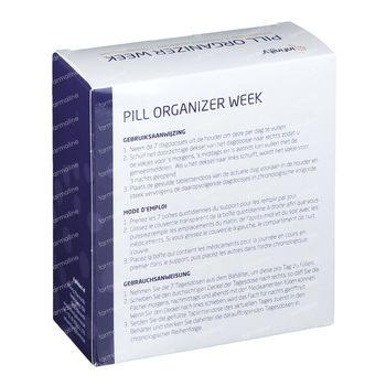 Pill Organizer Semaine Couvercle Coulissant 1 st