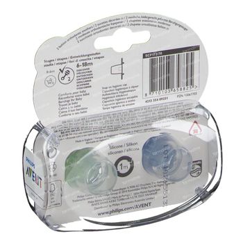 Avent Sucette Classic Fashion I Love 6-18 Moins SCF172/70 2 pièces