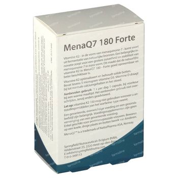 Springfield MenaQ7 Forte Vitamine K2 180 mcg 60 comprimés