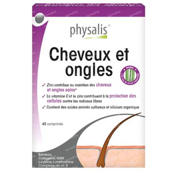Physalis Cheveux & Ongles Nouvelle Formule 45 comprimés