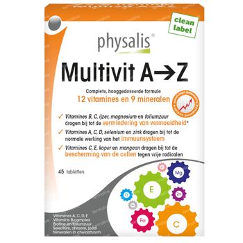 Physalis Multivit A-Z 45 comprimés