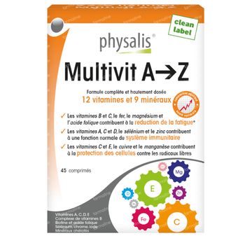 Physalis Multivit A-Z 45 comprimés