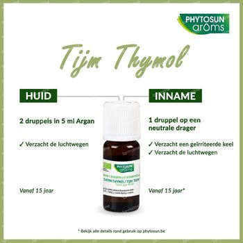 Phytosun Tijm Thymol Essentiële Olie Bio 10 ml