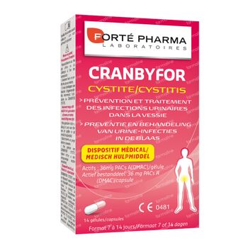 Forté Pharma Cranbyfor 14 capsules