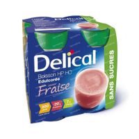 Delical HP-HC with Sweeteners Strawberry 4x200 ml