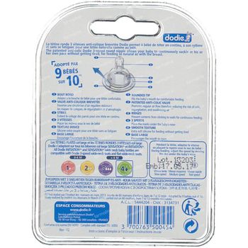 Dodie Tétine Evolution +4 Trou +6M 2 st