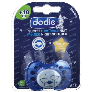 Dodie Sucette Silicone Nuit +18M 1 st