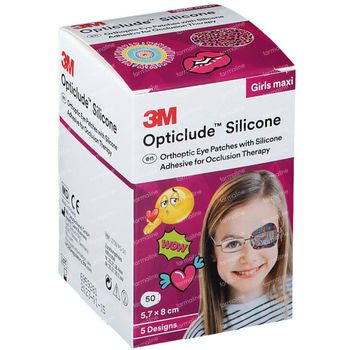 Opticlude Silicone Pansement Orthoptique Maxi Girls 5,7cm x 8cm 2739PB50 50 st
