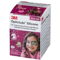 Opticlude Silicone Pansement Orthoptique Midi Girls 5,3 x 7 cm 2738PG50 50 st