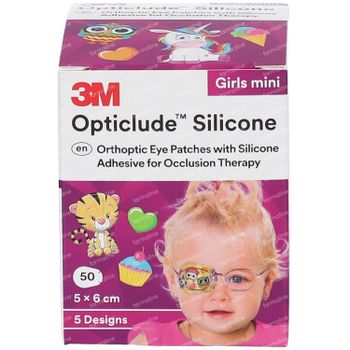 Opticlude Silicone Pansement Orthoptique Mini Girls 5cm x 6cm 2737PB50 50 st