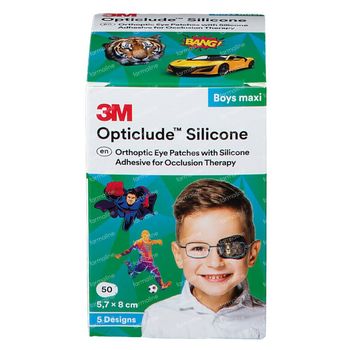 Opticlude Sil Pansement Yeux Opticlude Silicone Pansement Othoptique Maxi Boys 5,7cm x 8cm 2739PB50Boy Maxi 2739pb 50 st