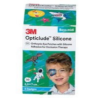 Opticlude Silicone Oogpleister Midi Boys 5,3cm x 7cm 2738PB50 50 st