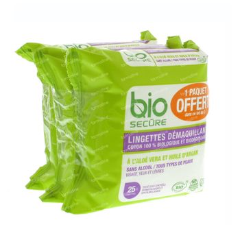 Bio Secure Reinigingsdoekjes 2+1 GRATIS 3x25 stuks