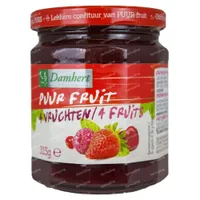 Damhert Confiture 4 fruits 100 % Sans Sucre 315 g - Vente en ligne!
