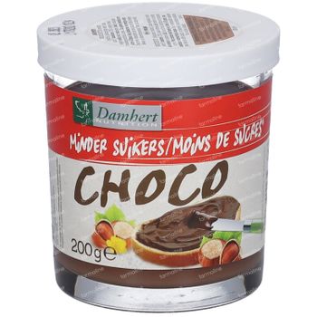 Damhert Moins de Sucres Pâte Chocolat Noisette avec Maltitol 200 g